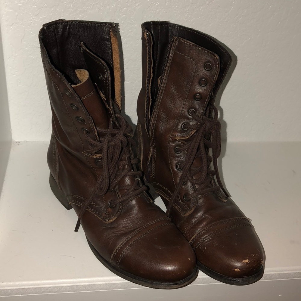 Leather Steve Madden Combat boots